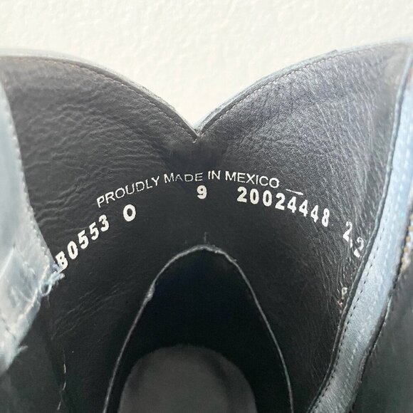 Lane Boots PLAIN JANE Womens Cowboy Bootie 9 Blue Western Cowgirl Ankle Boots - Picture 9 of 11